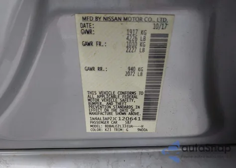 2018 Nissan Altima 2.5 S из США, поврежденный, VIN 1N4AL3AP2JC120641